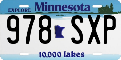 MN license plate 978SXP