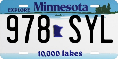MN license plate 978SYL