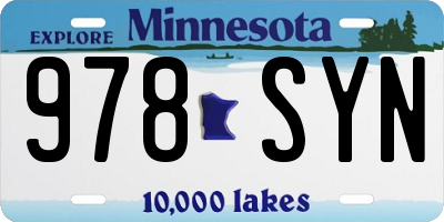 MN license plate 978SYN