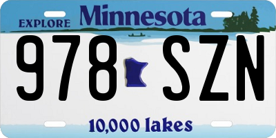 MN license plate 978SZN