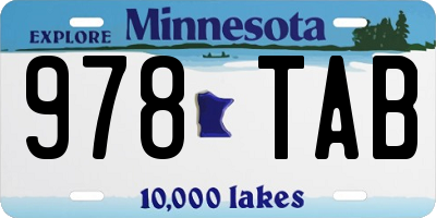 MN license plate 978TAB
