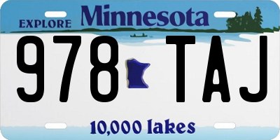 MN license plate 978TAJ
