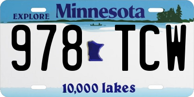 MN license plate 978TCW