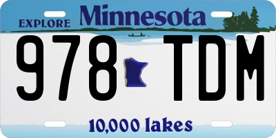 MN license plate 978TDM