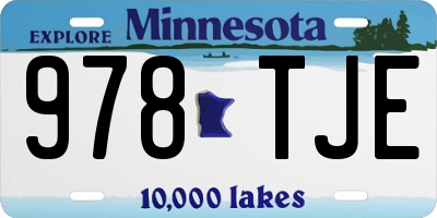 MN license plate 978TJE