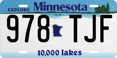 MN license plate 978TJF