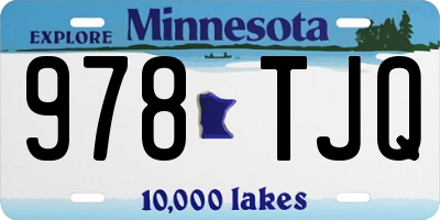 MN license plate 978TJQ