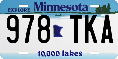 MN license plate 978TKA