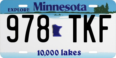 MN license plate 978TKF