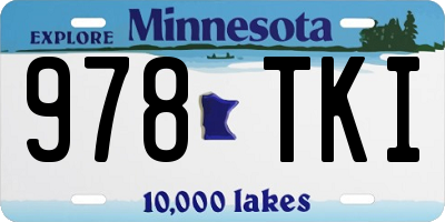 MN license plate 978TKI