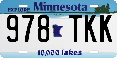 MN license plate 978TKK