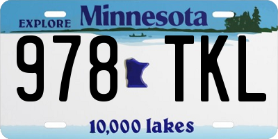 MN license plate 978TKL