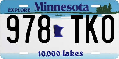 MN license plate 978TKO