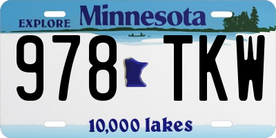 MN license plate 978TKW