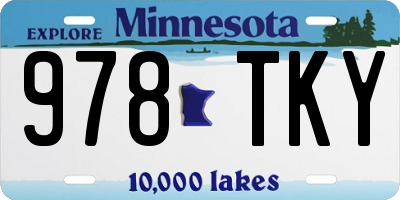 MN license plate 978TKY