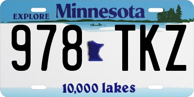 MN license plate 978TKZ