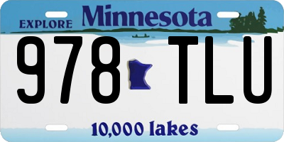 MN license plate 978TLU