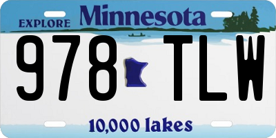 MN license plate 978TLW