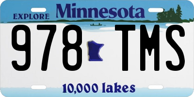 MN license plate 978TMS