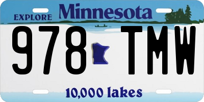MN license plate 978TMW