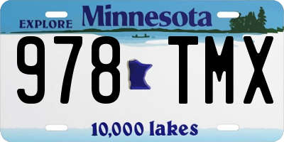 MN license plate 978TMX