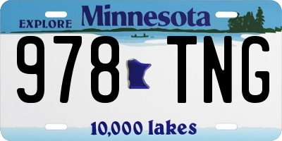 MN license plate 978TNG