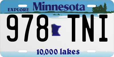 MN license plate 978TNI
