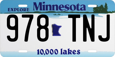 MN license plate 978TNJ