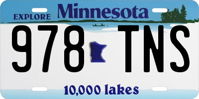 MN license plate 978TNS