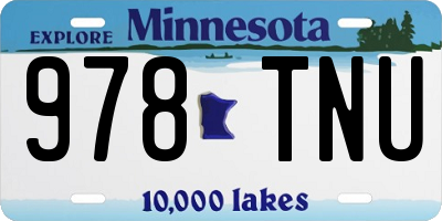 MN license plate 978TNU