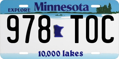MN license plate 978TOC