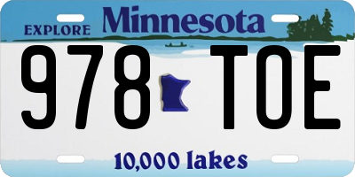 MN license plate 978TOE