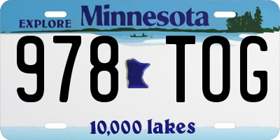 MN license plate 978TOG