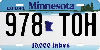 MN license plate 978TOH
