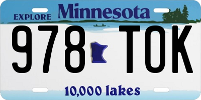 MN license plate 978TOK