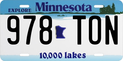 MN license plate 978TON