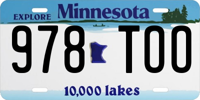 MN license plate 978TOO