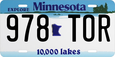 MN license plate 978TOR
