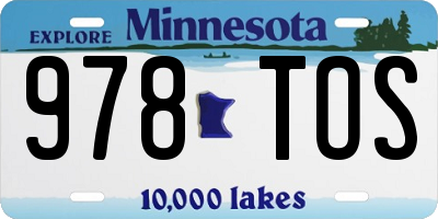 MN license plate 978TOS