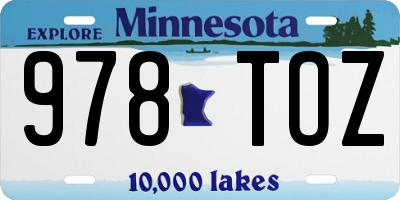 MN license plate 978TOZ