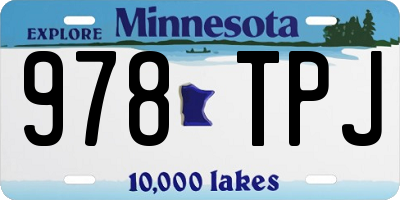 MN license plate 978TPJ