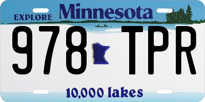 MN license plate 978TPR