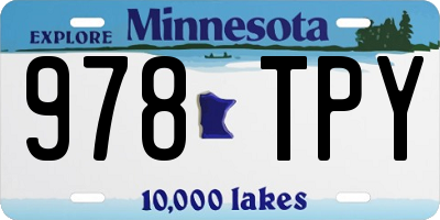 MN license plate 978TPY