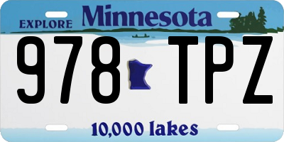 MN license plate 978TPZ