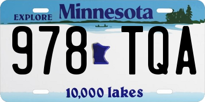 MN license plate 978TQA