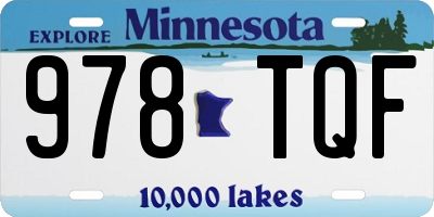 MN license plate 978TQF