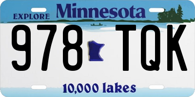 MN license plate 978TQK