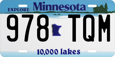 MN license plate 978TQM