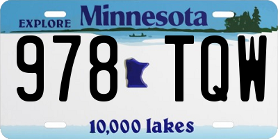 MN license plate 978TQW