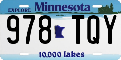 MN license plate 978TQY